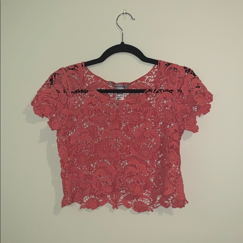 Crochet Orange Crop Top